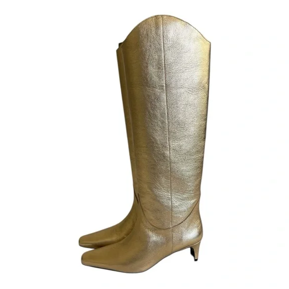 STAUD Gold Western Wally Boots 7 - Picture 4 of 9